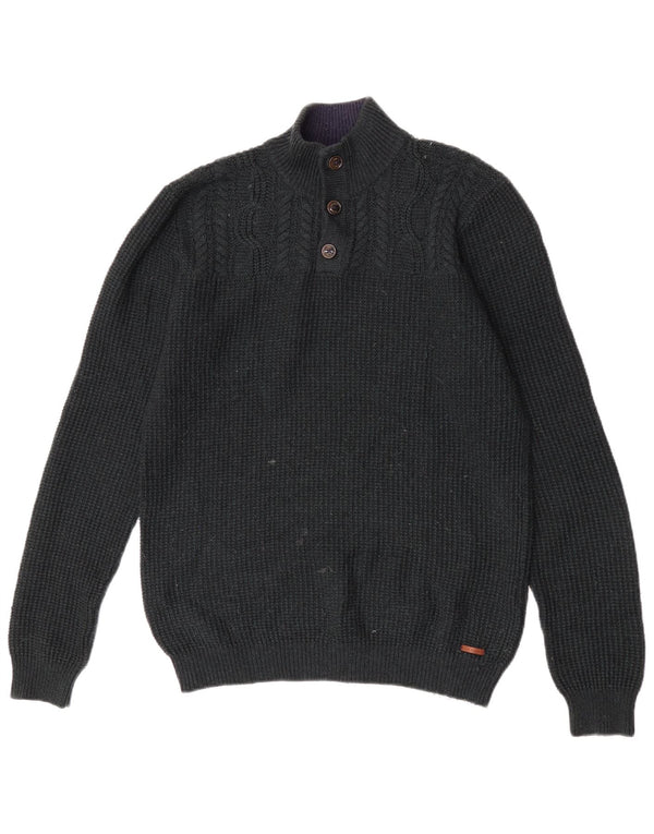 Męski sweter Ted Baker z dekoltem w łódkę, rozmiar 4, średnia zielona wełna
