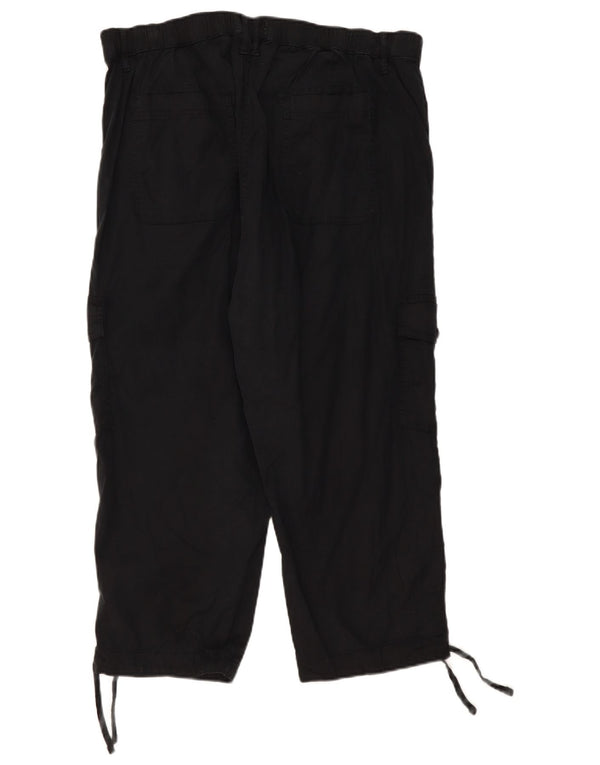 Spodnie damskie Marks & Spencer Cargo Capri UK 20 2XL W40 L23 Czarne Lyocell