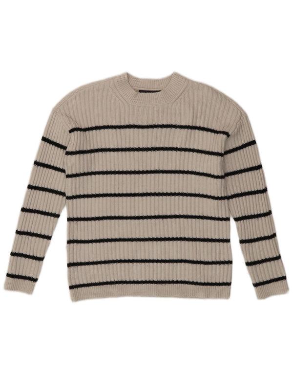 Damski sweter Marks & Spencer z okrągłym dekoltem, UK 6 XS, w białe paski
