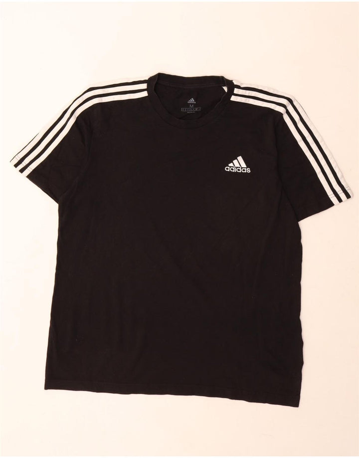 T-shirt męski Adidas, średni, czarny, bawełniany