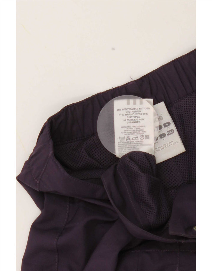 Damskie spodnie Capri Adidas UK 12 Medium W28 L21 Fioletowy poliester