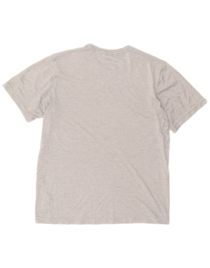 Męski T-shirt Nike Dri Fit Top, średni szary, nakrapiany poliester