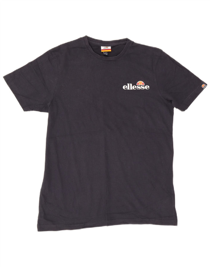 Męski T-shirt z grafiką Ellesse, duży, granatowy, bawełniany