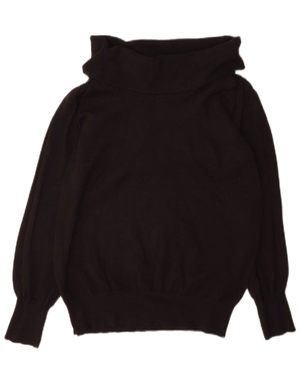 Marks & Spencer Damski sweter z golfem UK 16, duży, brązowy, wiskoza