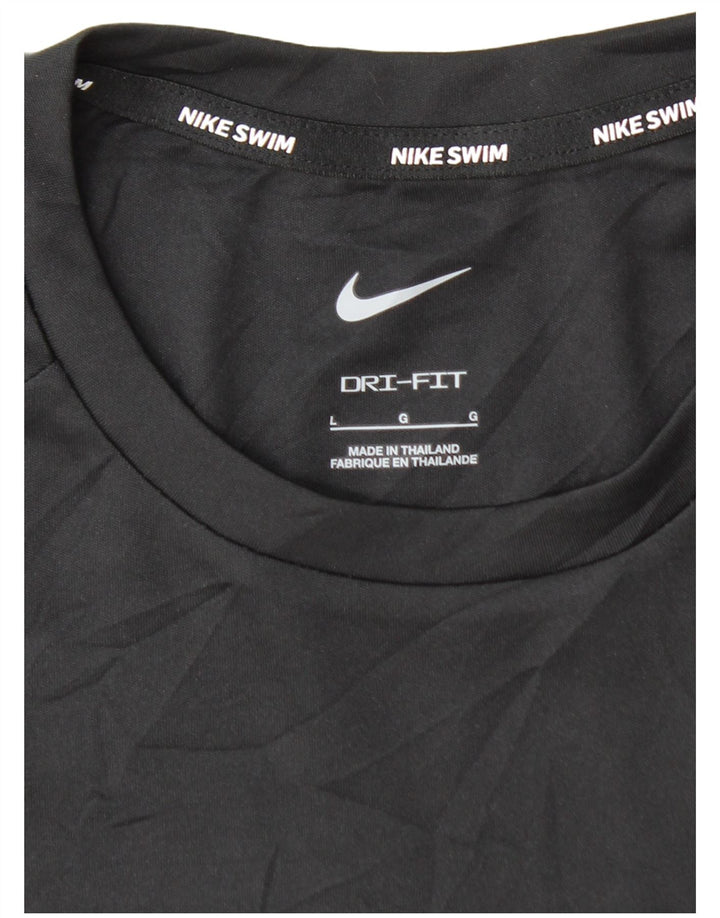 Męska koszulka NIKE Dri Fit z długim rękawem, duża, czarna