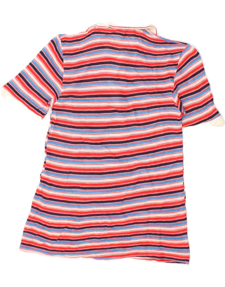 VINTAGE Mens Polo Shirt IT 46 Small Red Striped Vintage Vintage and Second-Hand Vintage from Messina Hembry 