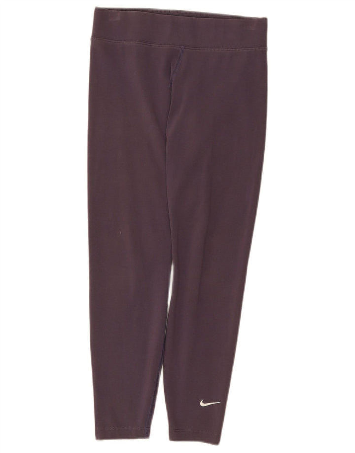 Legginsy damskie Nike UK 10, małe, fioletowe, bawełniane