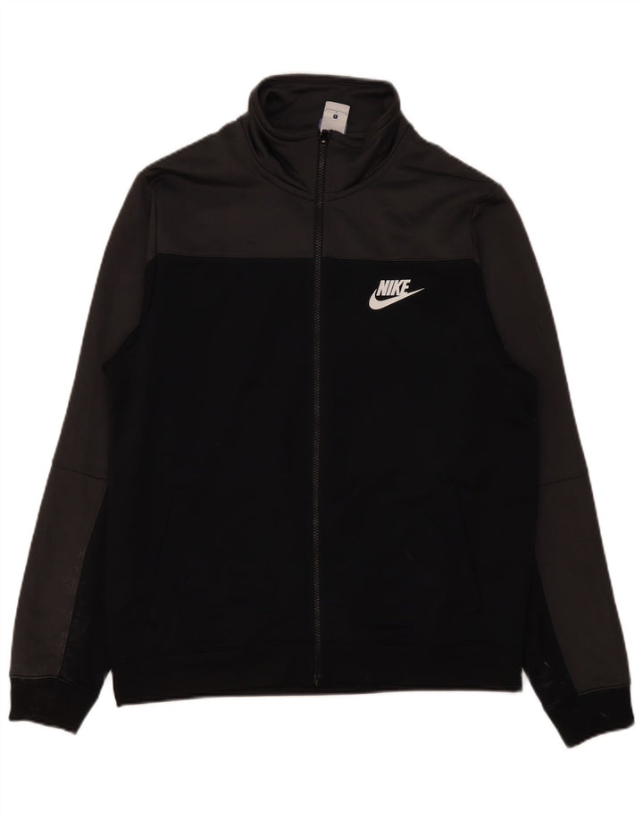 Męska kurtka dresowa Nike, duża, szara, poliestrowa z blokami kolorów