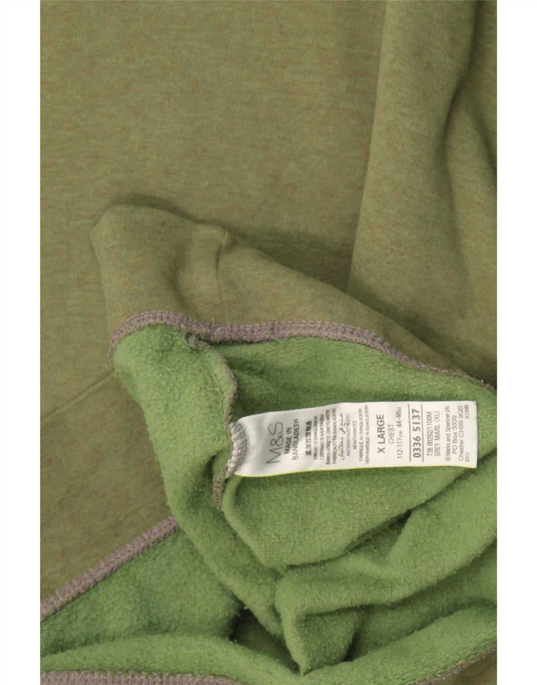Marks & Spencer Męski sweter bluzowy XL, bawełniany khaki