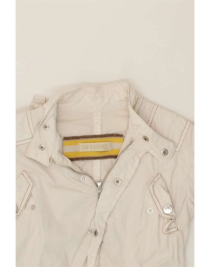 GF FERRE Boys Graphic Utility Jacket 7-8 Years White Cotton Vintage GF Ferre and Second-Hand GF Ferre from Messina Hembry 