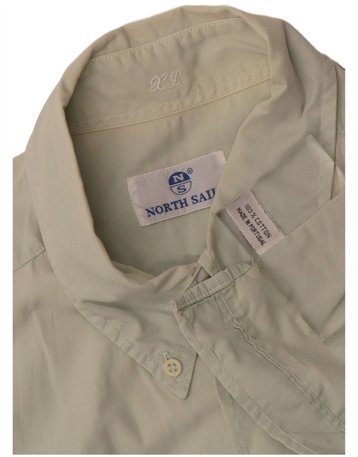 Męska koszula z krótkim rękawem NORTH SAILS XL, szara, bawełniana