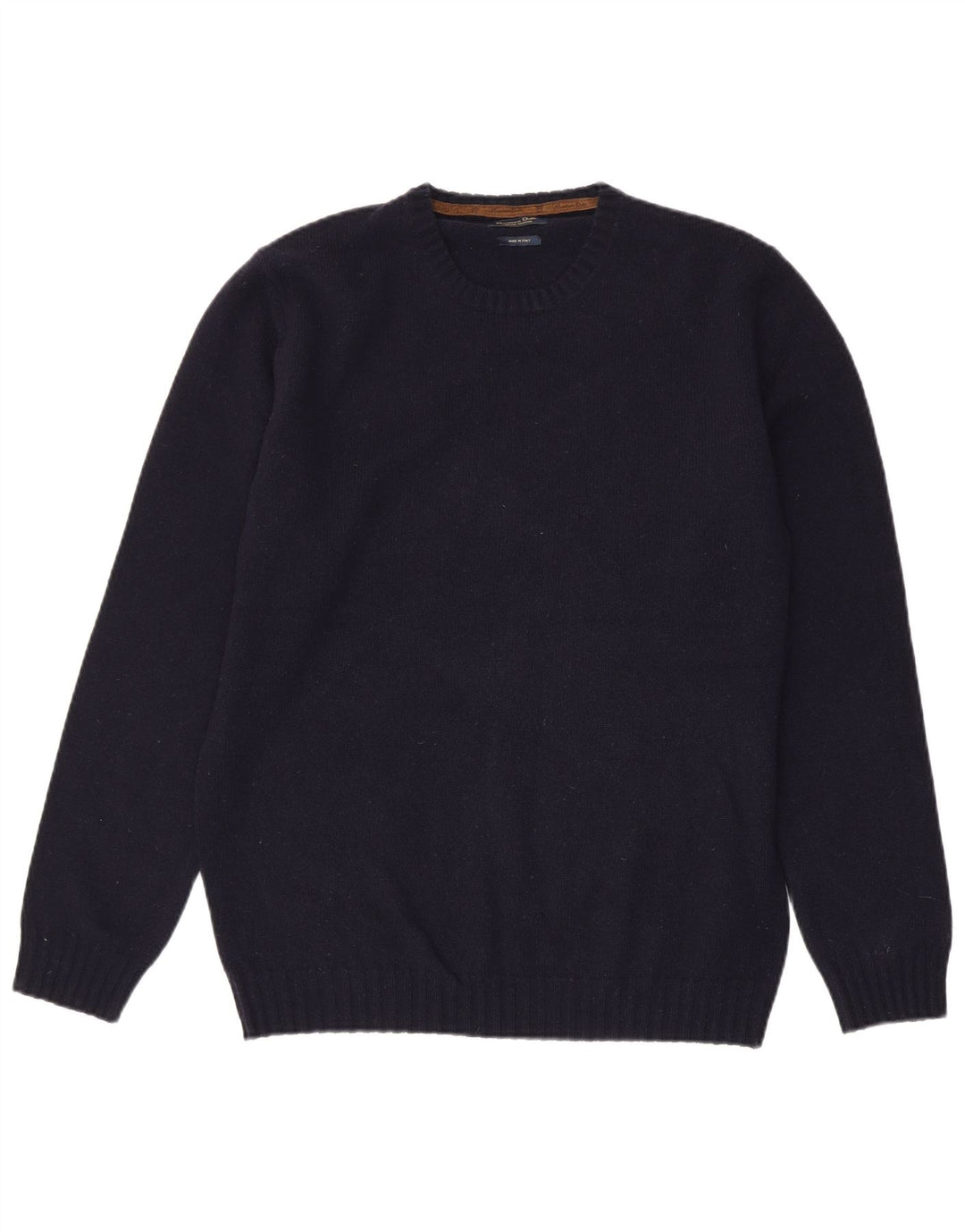 Męski sweter z okrągłym dekoltem Massimo Dutti XL, granatowy