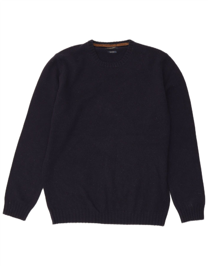 Męski sweter z okrągłym dekoltem Massimo Dutti XL, granatowy