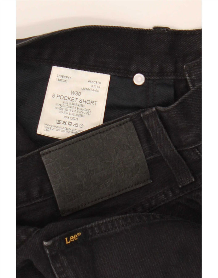 Męskie spodenki jeansowe Lee W30, średnia czarna bawełna