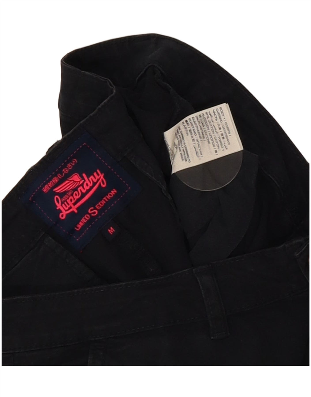 Damskie spodenki Chino Superdry Medium W30, granatowa, bawełniana