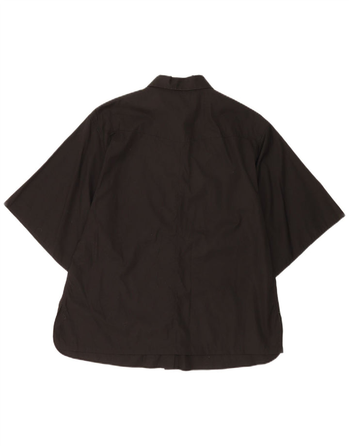 Damska koszula oversize z krótkim rękawem Massimo Dutti EU 34 2XS czarna