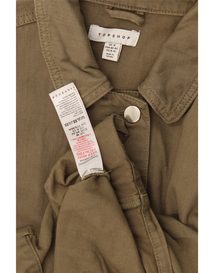 Damska kurtka bomberka oversize Topshop UK 14, średnia bawełna khaki