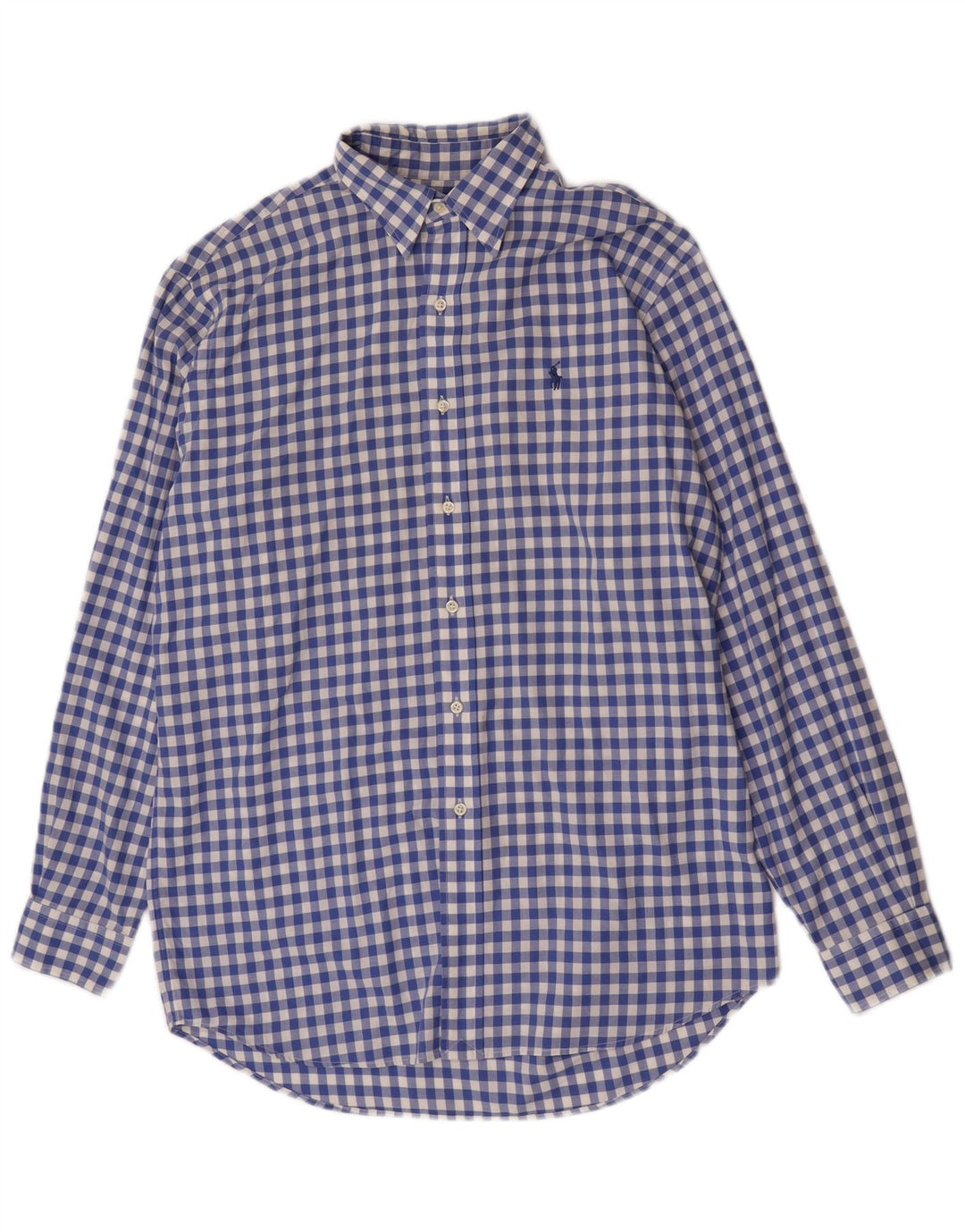 Koszula męska Polo Ralph Lauren Lowell, średnia niebieska bawełna w kratkę