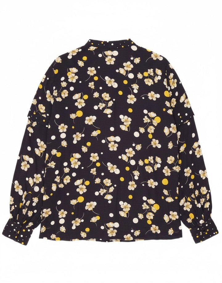 Damska koszula pulowerowa Penny Black UK 16, duża, granatowa, w kwiaty, wiskoza