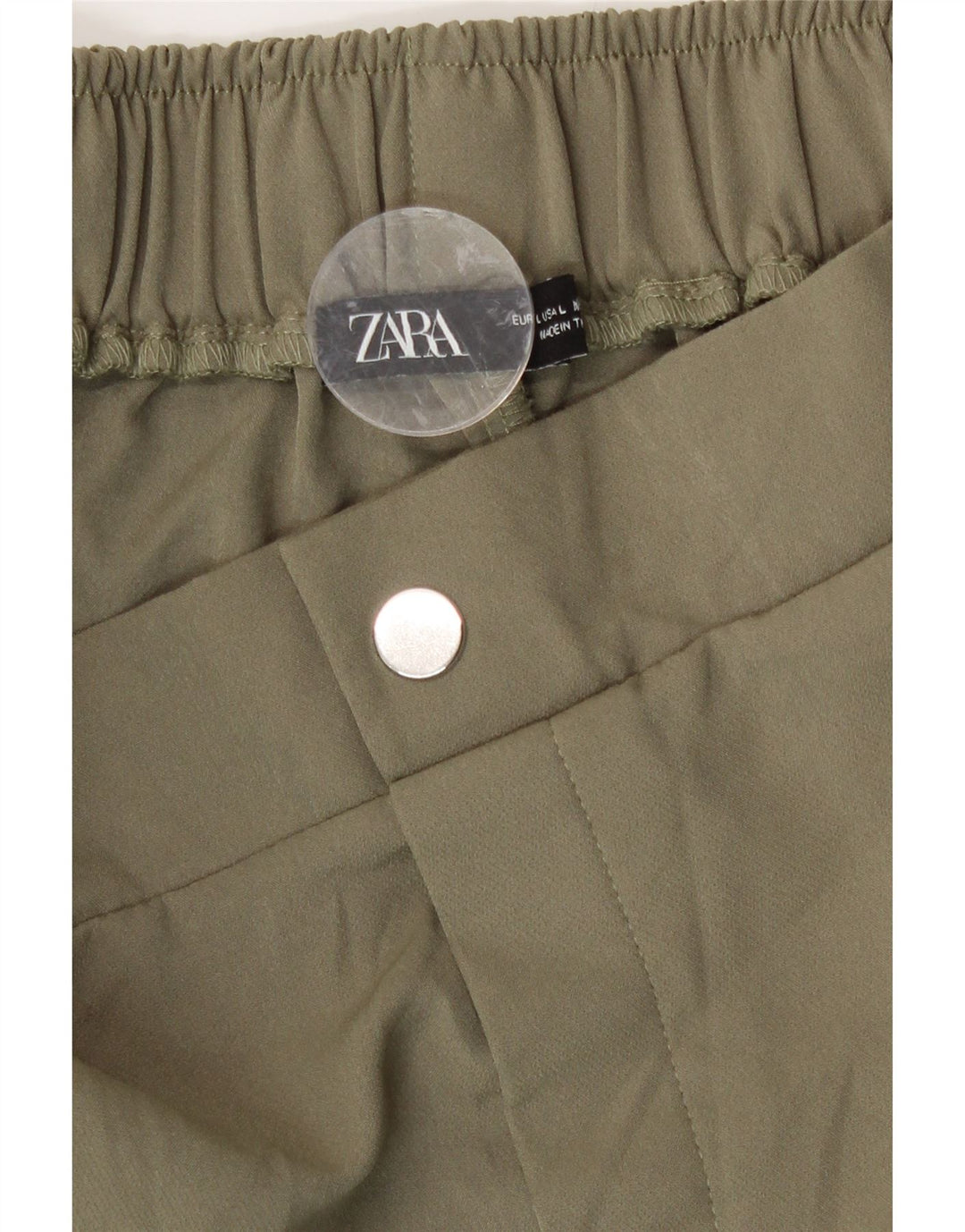 Spodnie damskie Zara Joggers Cargo duże W32 L26 Khaki