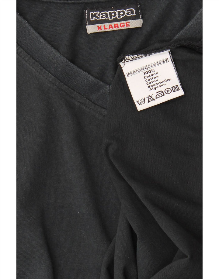 Męska koszulka Kappa Top XL, czarna, bawełniana