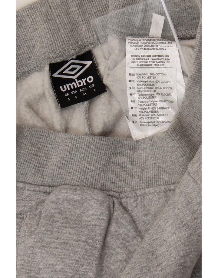 Męskie spodnie dresowe UMBRO z grafiką, małe, szare, bawełniane