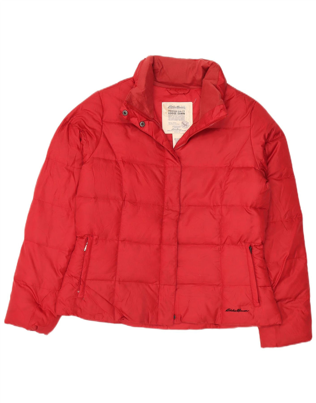 Damska ocieplana kurtka Eddie Bauer UK 16, duża, czerwona, poliester