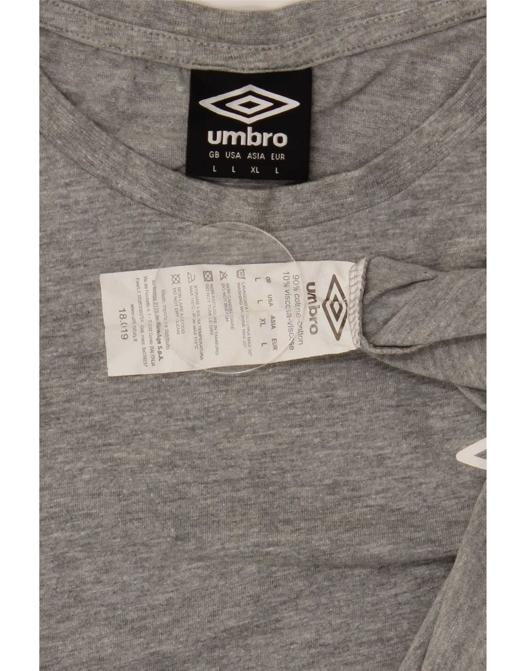T-shirt męski Umbro, duży, szary, bawełniany