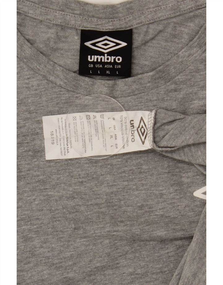 T-shirt męski Umbro, duży, szary, bawełniany