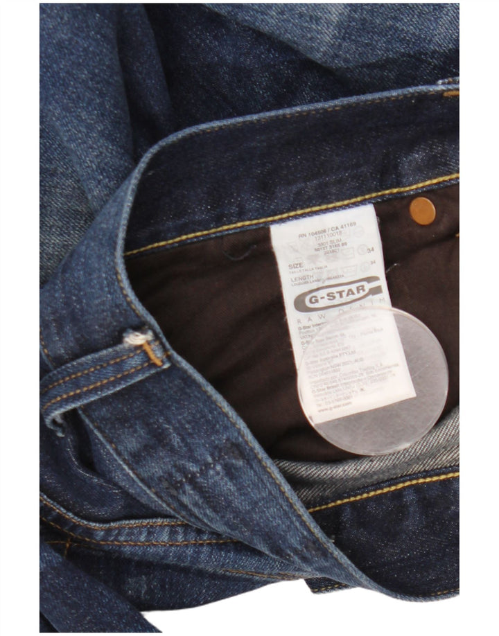 Męskie jeansy slim G-Star W34 L34 Niebieskie bawełniane