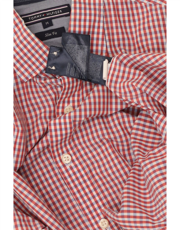 Koszula męska TOMMY HILFIGER o dopasowanym kroju, bawełniana w czerwoną kratkę