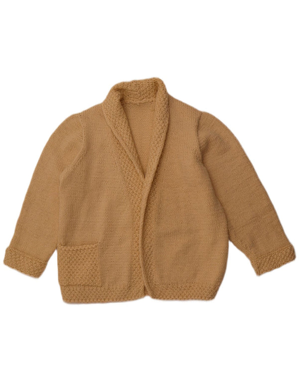 VINTAGE Womens Open Cardigan Sweater UK 16 Large Beige