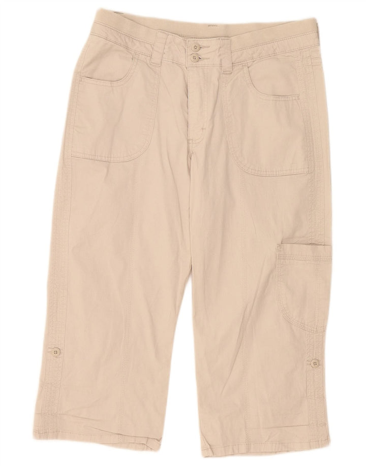 Spodnie damskie Lee Cargo Capri US 12 Large W32 L20 Beżowa bawełna