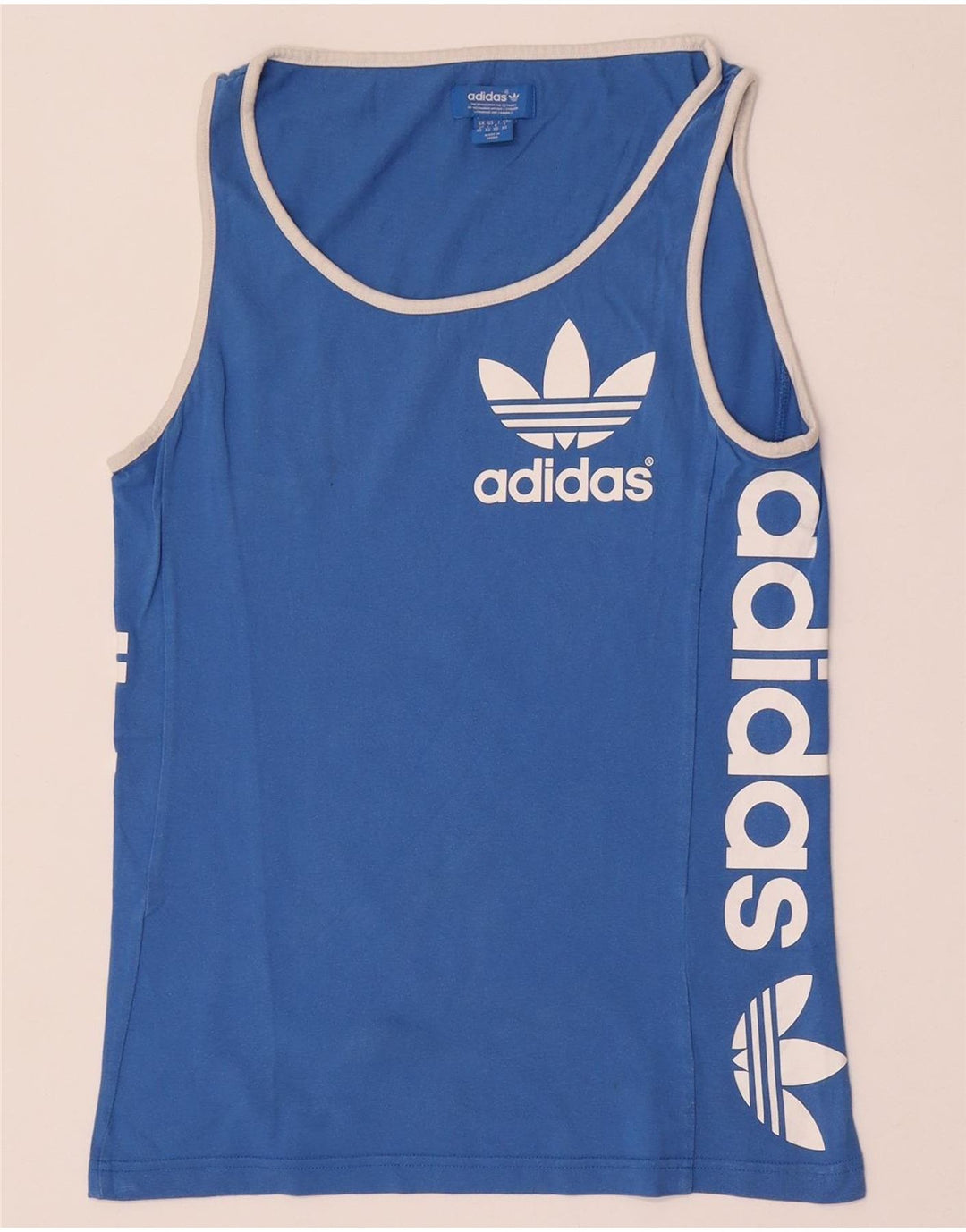 Adidas Męska kamizelka z grafiką Top XS, niebieska bawełna