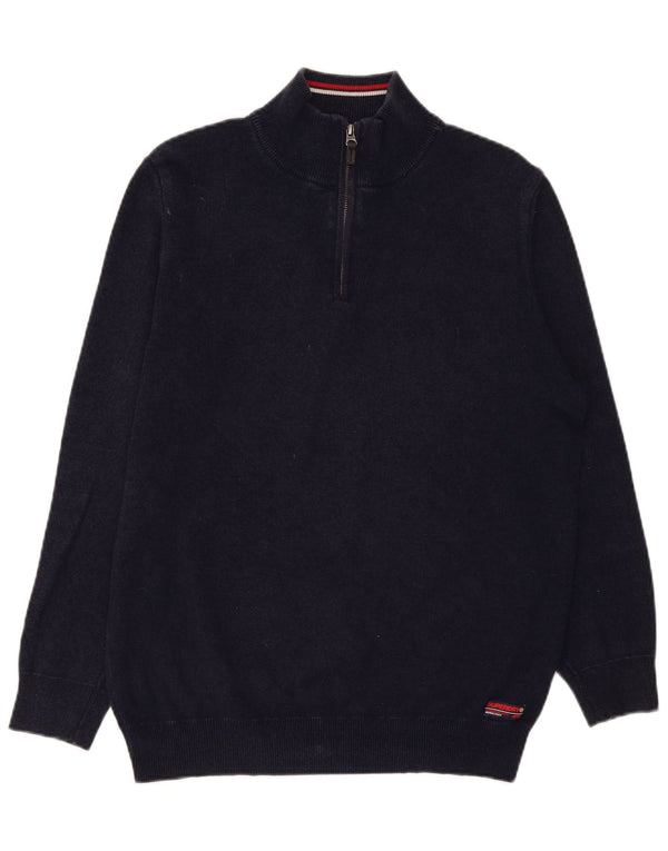 Męski sweter z zamkiem błyskawicznym Superdry XL, granatowy, bawełniany