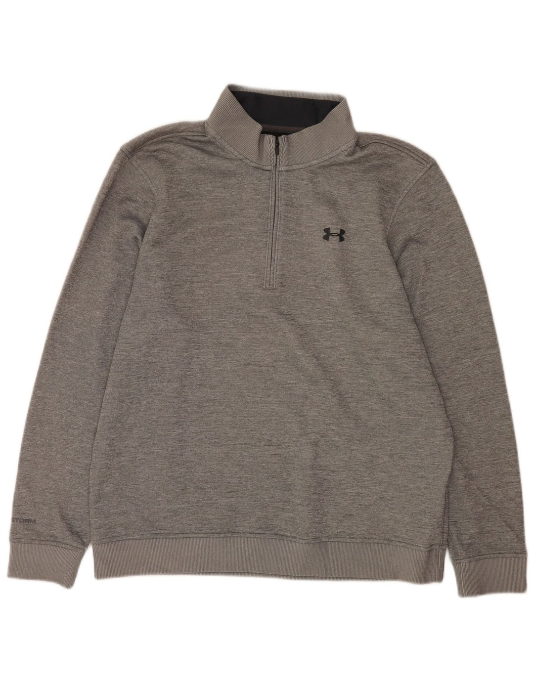 Męski sweter Under Armour Cold Gear z zamkiem błyskawicznym, duży, szary, nakrapiany