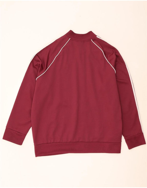 Damska kurtka dresowa Adidas UK 28/30 3XL Burgundowa bawełna
