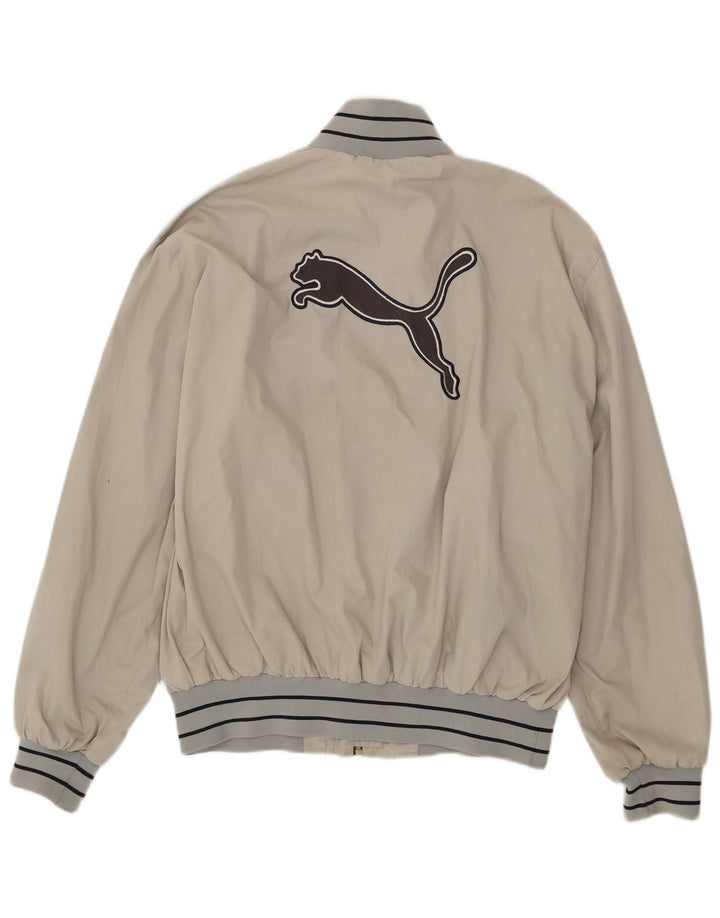 Męska kurtka bomber Puma UK 40, duża, szara, bawełniana