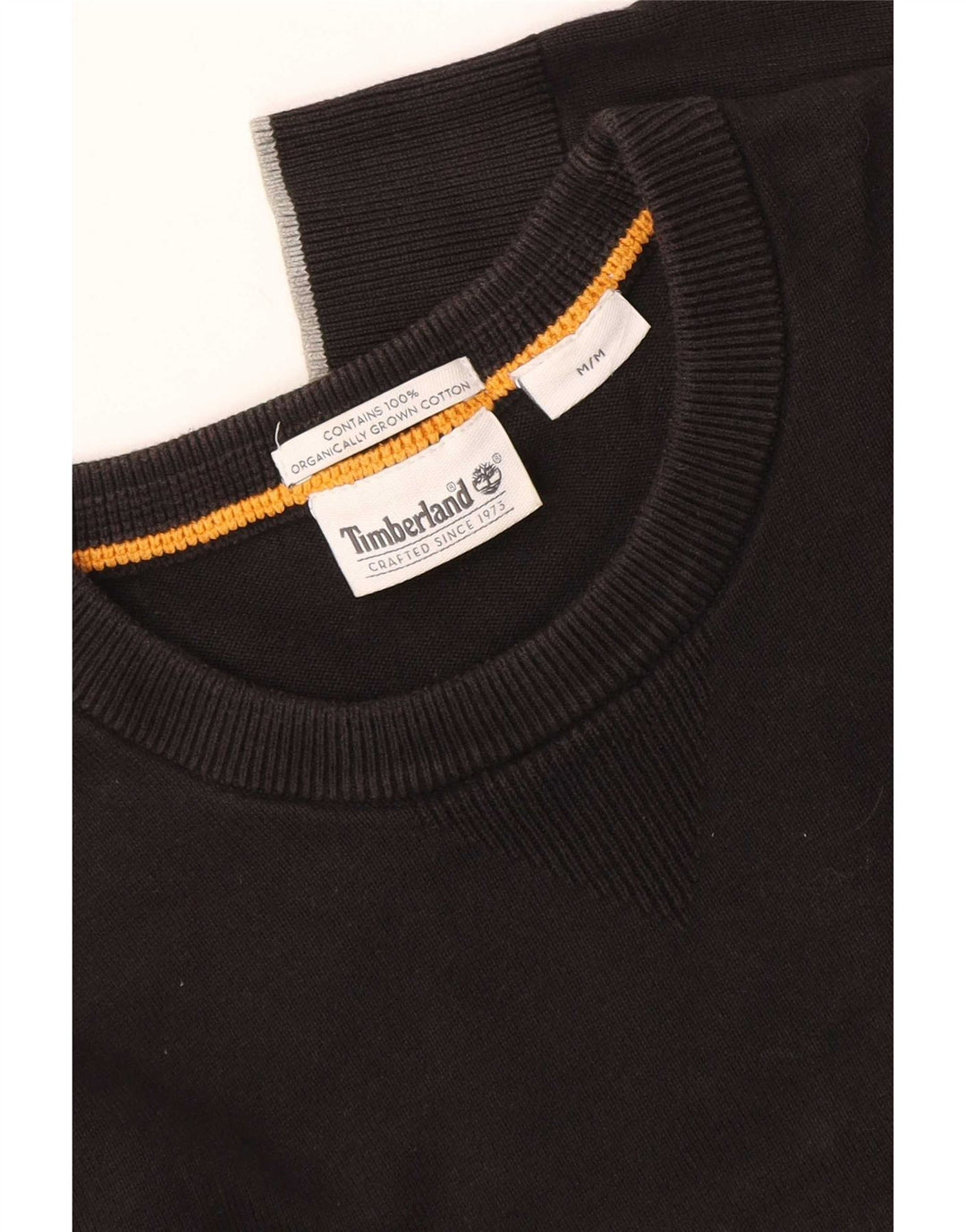 Męski sweter z wycięciem pod szyją Timberland, średnia czarna bawełna