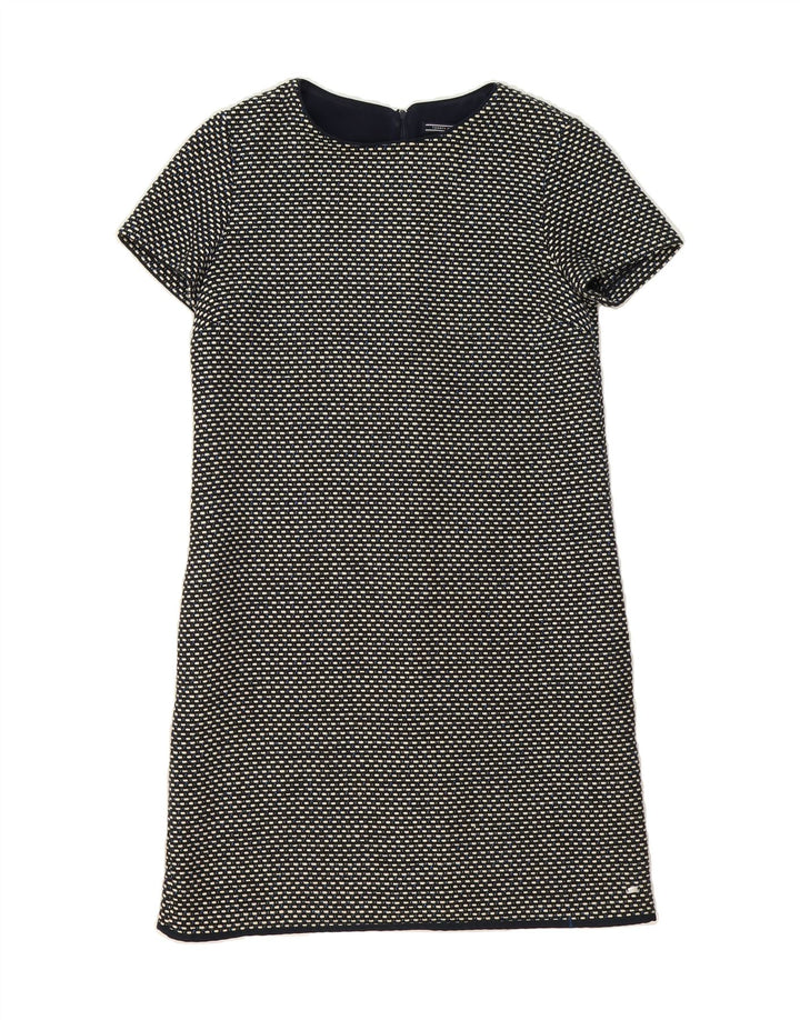 TOMMY HILFIGER Womens Abstract Pattern Basic Dress US 8 Medium Navy Blue Vintage Tommy Hilfiger and Second-Hand Tommy Hilfiger from Messina Hembry 