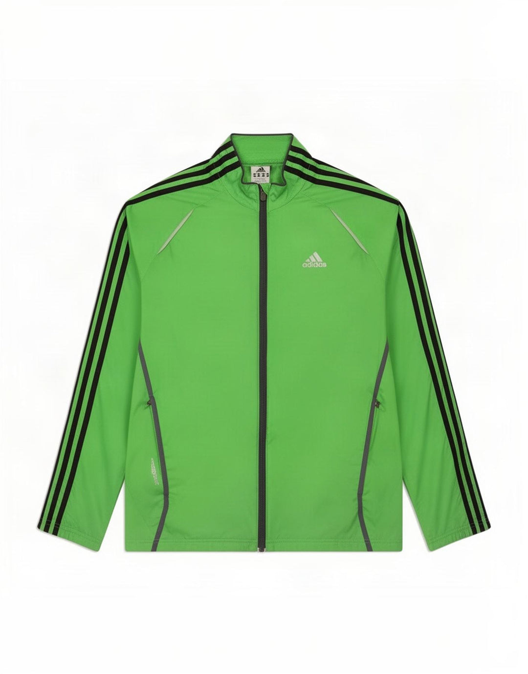 Adidas Męska bluza dresowa, mała, zielona nylonowa