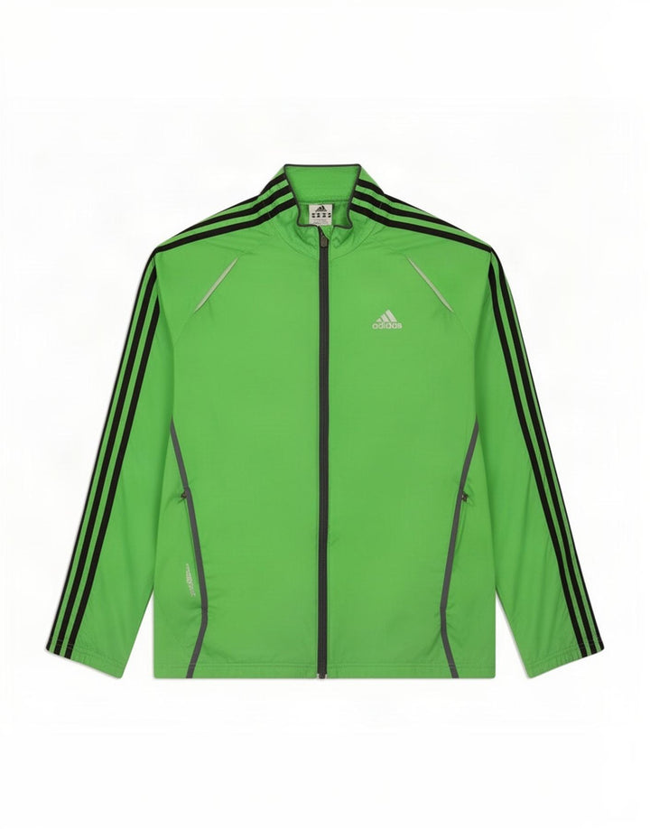 Adidas Męska bluza dresowa, mała, zielona nylonowa