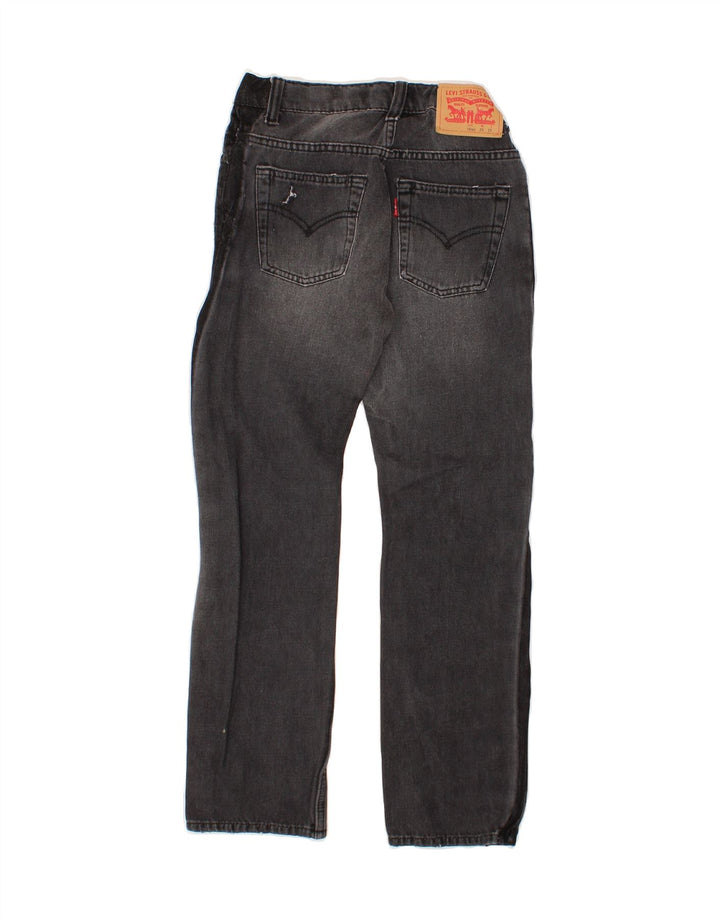 LEVI'S Boys 511 Distressed Slim Jeans 9-10 Years W25 L25 Black Cotton Vintage Levi's and Second-Hand Levi's from Messina Hembry 