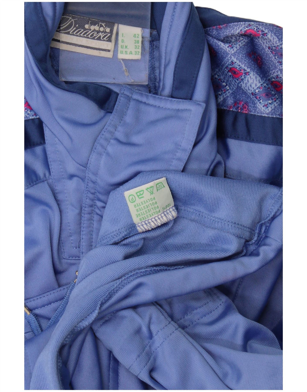 Damska bluza dresowa typu oversize Diadora IT 42 w kolorze średnioniebieskim w kwiaty