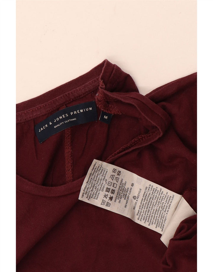 T-shirt męski Jack & Jones, średni, bordowy bawełniany