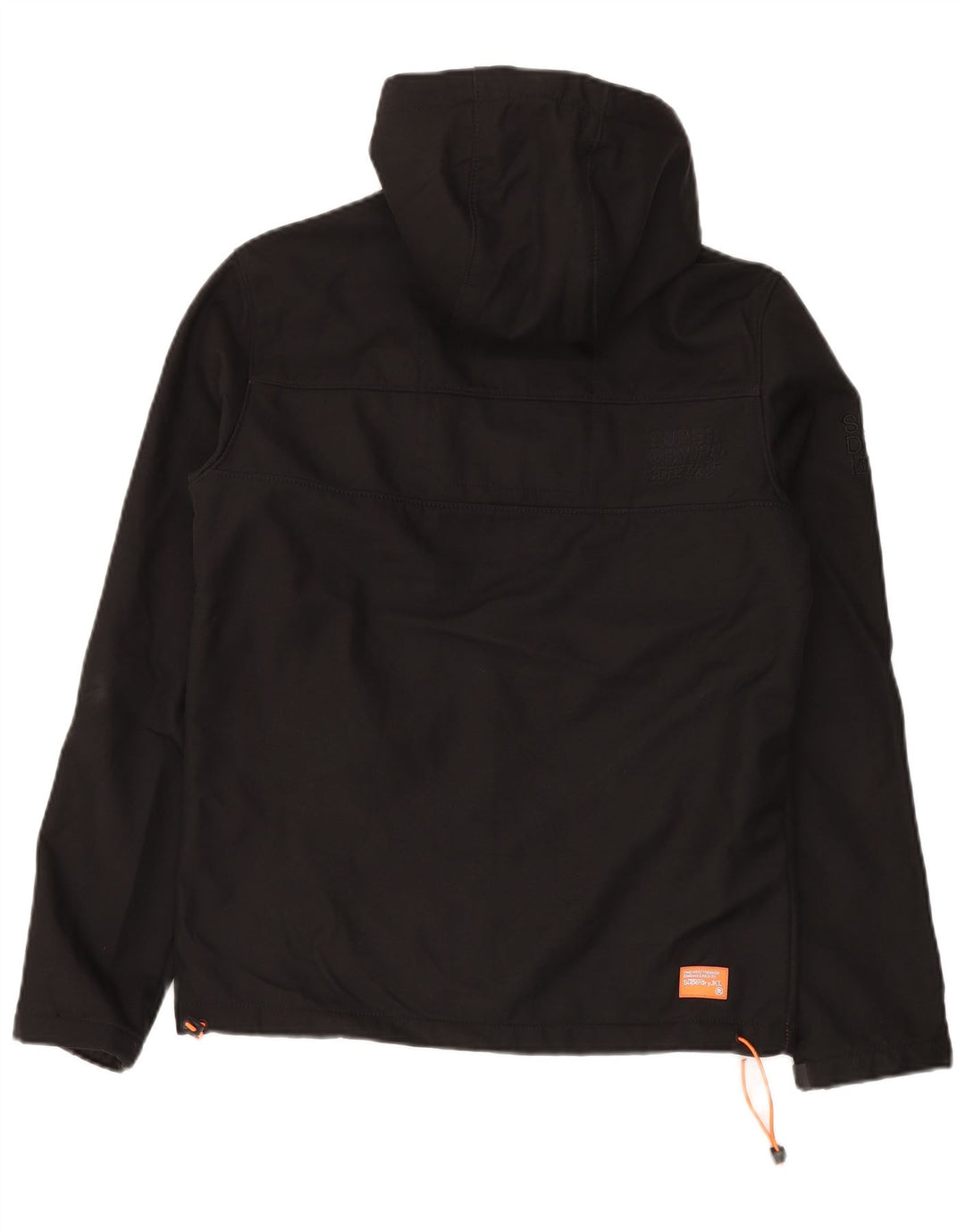 SUPERDRY Męska kurtka wiatrówka z kapturem The Windtrekker UK 38, średnia czarna
