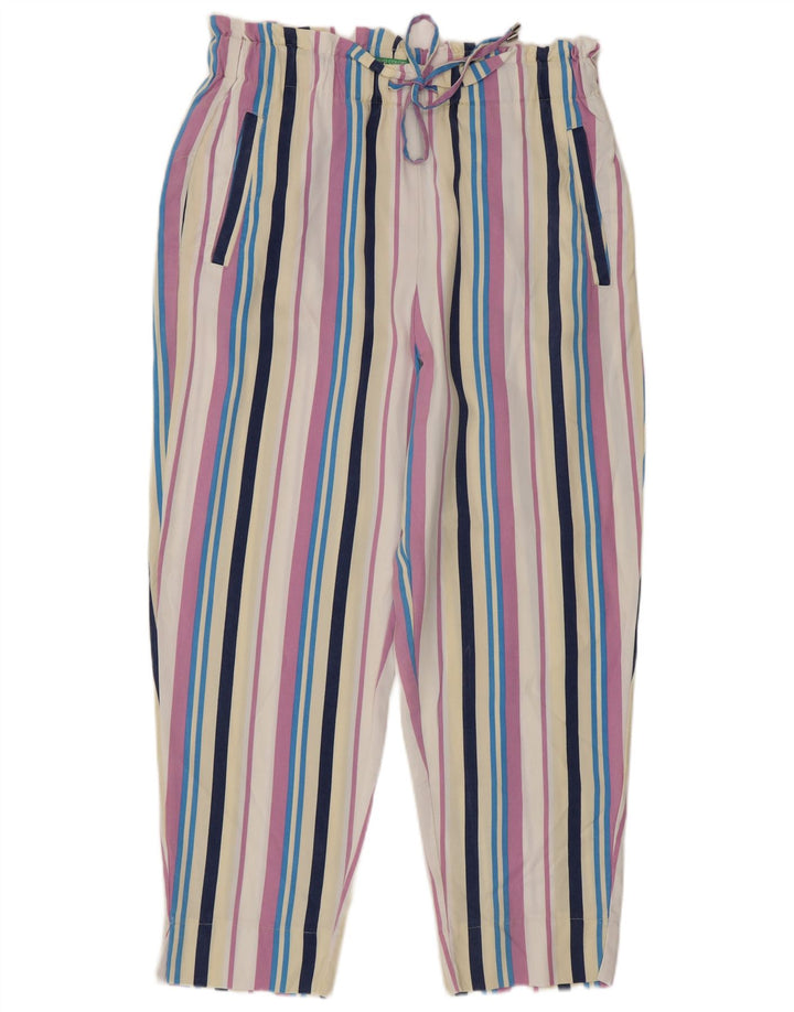Krótkie spodnie damskie Benetton Medium W30 L26 w wielokolorowe paski