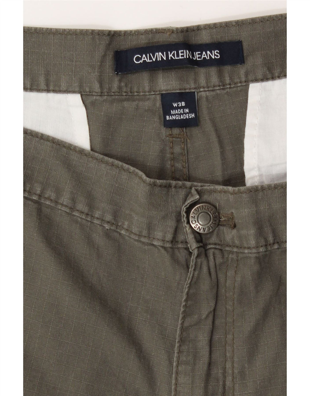 Męskie spodenki cargo Calvin Klein W38 XL, bawełna khaki