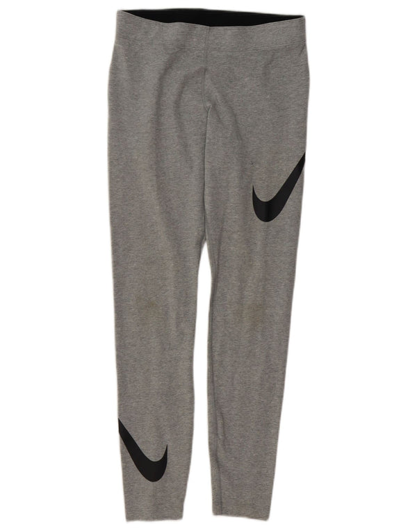 Legginsy damskie Nike UK 14, średnioszare, bawełniane, sportowe