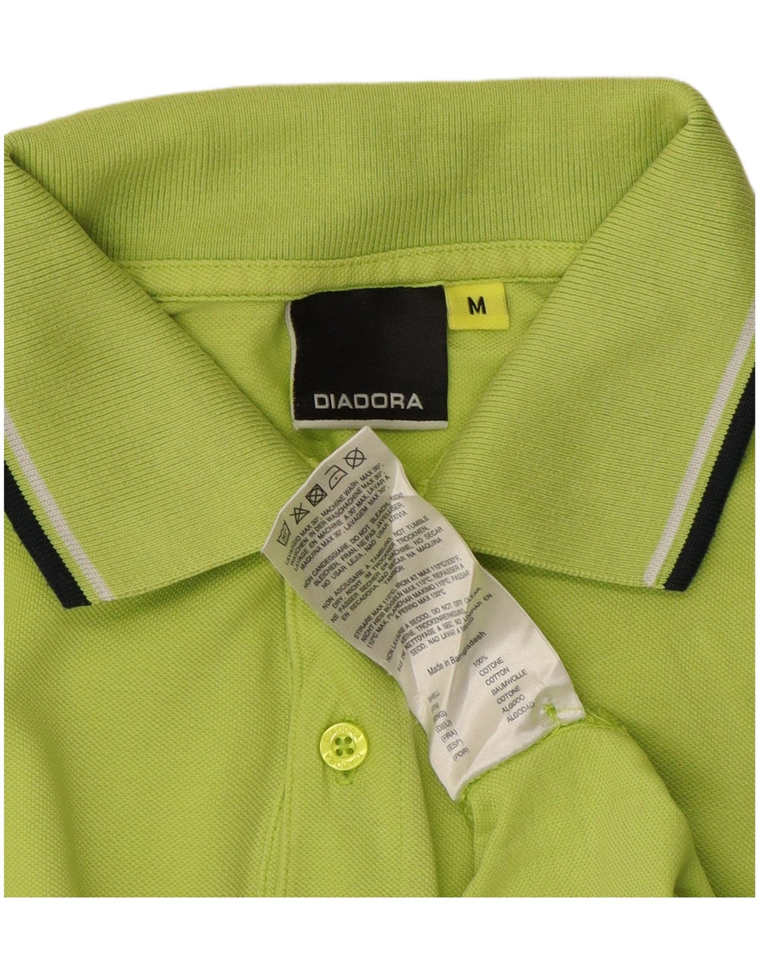 Męska koszulka polo DIADORA, średnia, zielona bawełna